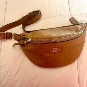 Coach Brown Leather Fanny Belt Bag